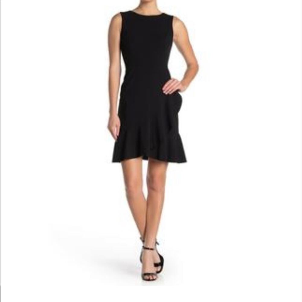 EVERLY ruffle black dress size large NWT